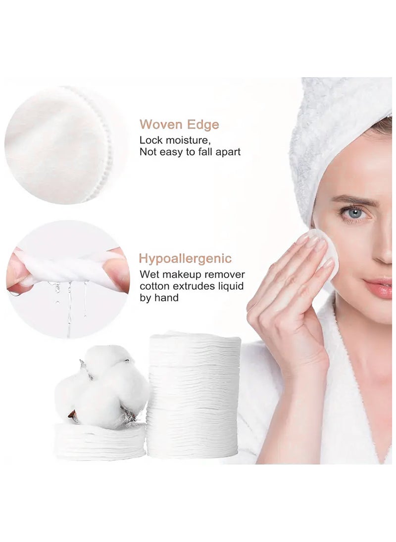 King Mariot 100 Count | Round Cotton Pads | 100% Pure Cotton | Hypoallergenic & Lint-Free | Perfect for Makeup Removal and Facial Cleansing | Suitable for All Skin Types  - Image 2