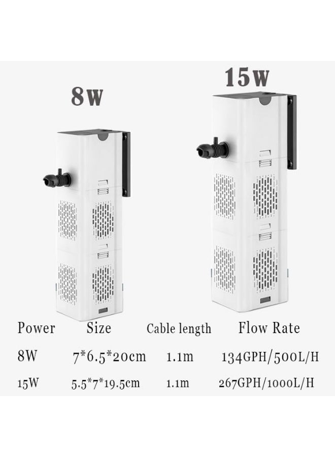 Generic Ultra Quiet 4-in-1 Internal Aquarium Filter, Submersible Water Filter Pump for Fish, 15W - Image 1