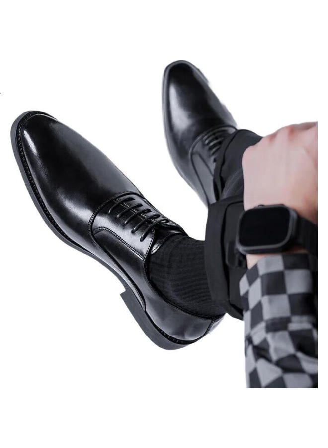 Poitulas Men'S Pointed Toe Lace-Up Business Casual Shoes British Style Derby Formal Wedding Shoes Men 8022 Black 43 - Image 2