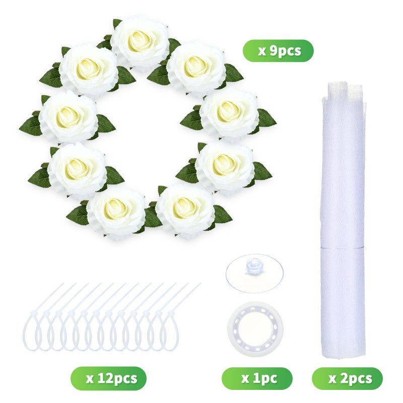 GWHOLE Artificial Flowers Bouquet Ribbon Set  Wedding Car Flowers for Wedding Party Decoration - Image 3