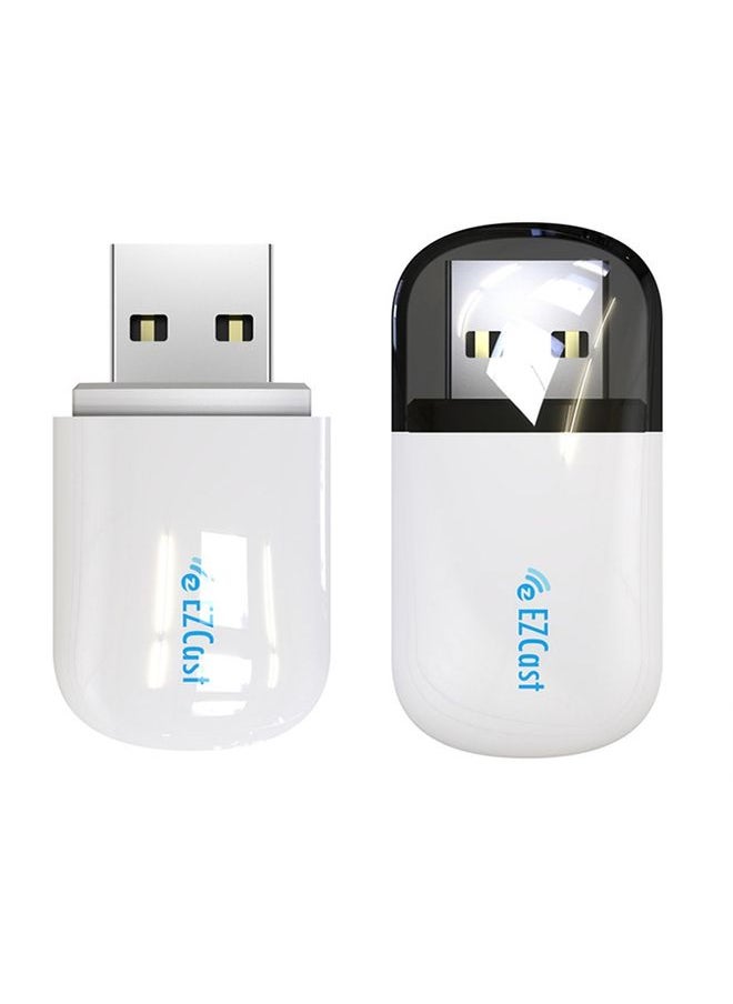 BURAQ - EZCast EZC-5200BS 600Mbps Dual Band WiFi + Bluetooth USB 2.0 Wireless Adapter (White) - Image 1