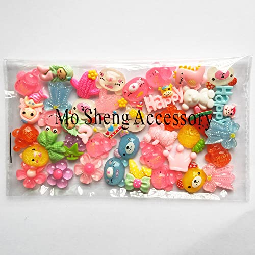 Mo Sheng Accessory 40pcs Mix Lots Resin Flatback Rabbit Cherry Butterfly Art Album Flatback Scrapbooking Embellishments DIY Scrapbooking Craft Accessory - Image 4