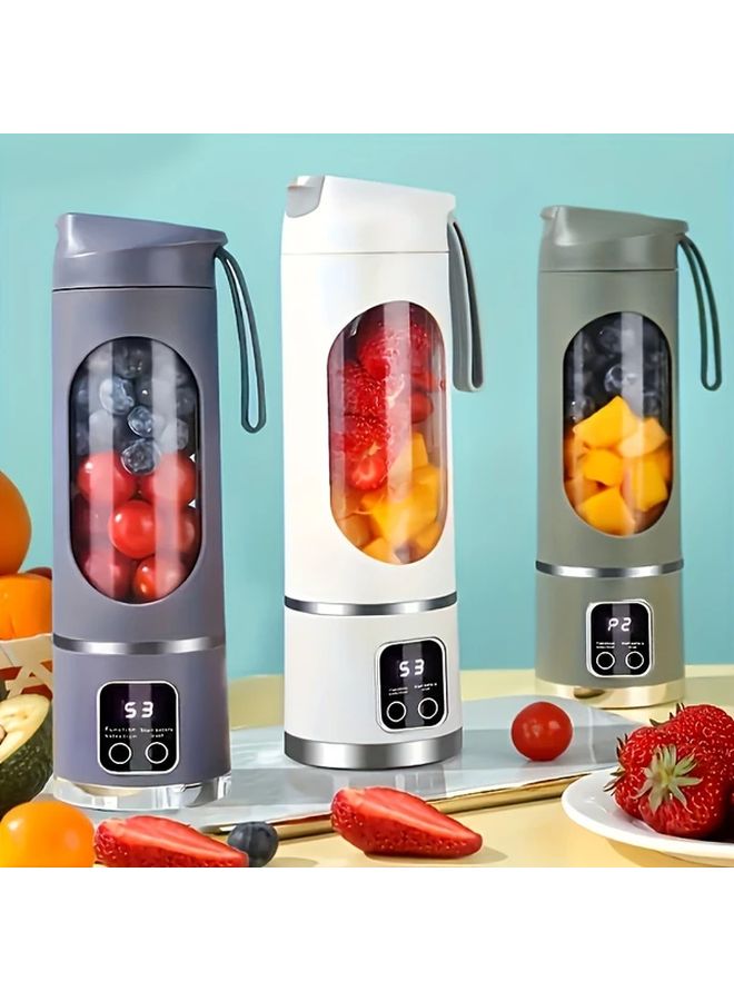 White Portable USB Rechargeable Blender Juicer Easy Clean 10oz to 17oz Fruit Vegetable Milkshake Maker - Image 1
