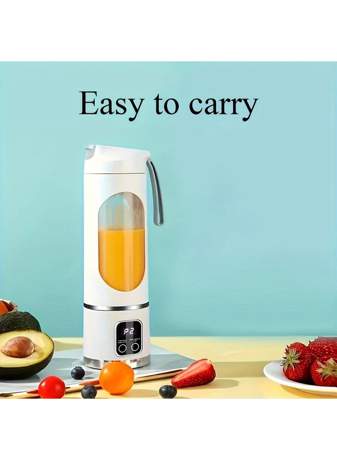 White Portable USB Rechargeable Blender Juicer Easy Clean 10oz to 17oz Fruit Vegetable Milkshake Maker - Image 5