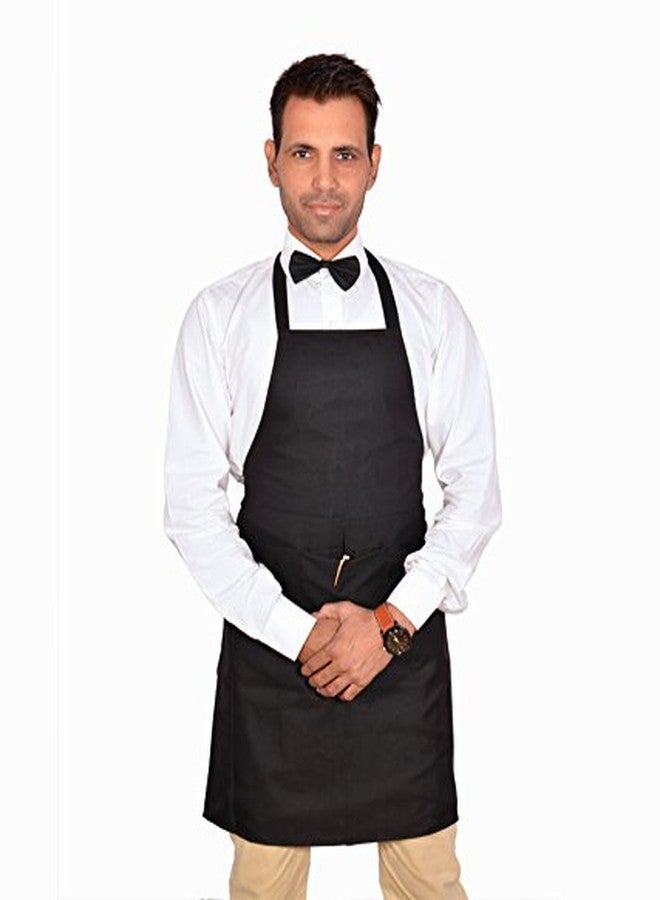 Switchon Polyester Waterproof Black Chef Apron with Front Pocket | Multi-Purpose Cooking, Baking, Gardening, Artwork & Salon | Free Size Unisex Kitchen for Home, Café, Hotel & Restaurant - Image 3