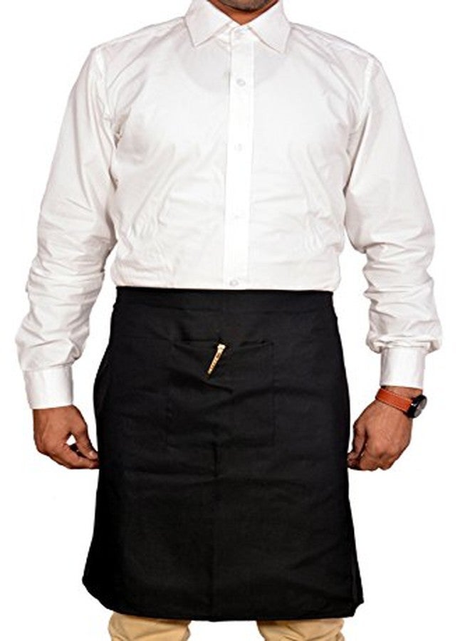 Switchon Polyester Waterproof Black Chef Apron with Front Pocket | Multi-Purpose Cooking, Baking, Gardening, Artwork & Salon | Free Size Unisex Kitchen for Home, Café, Hotel & Restaurant - Image 2