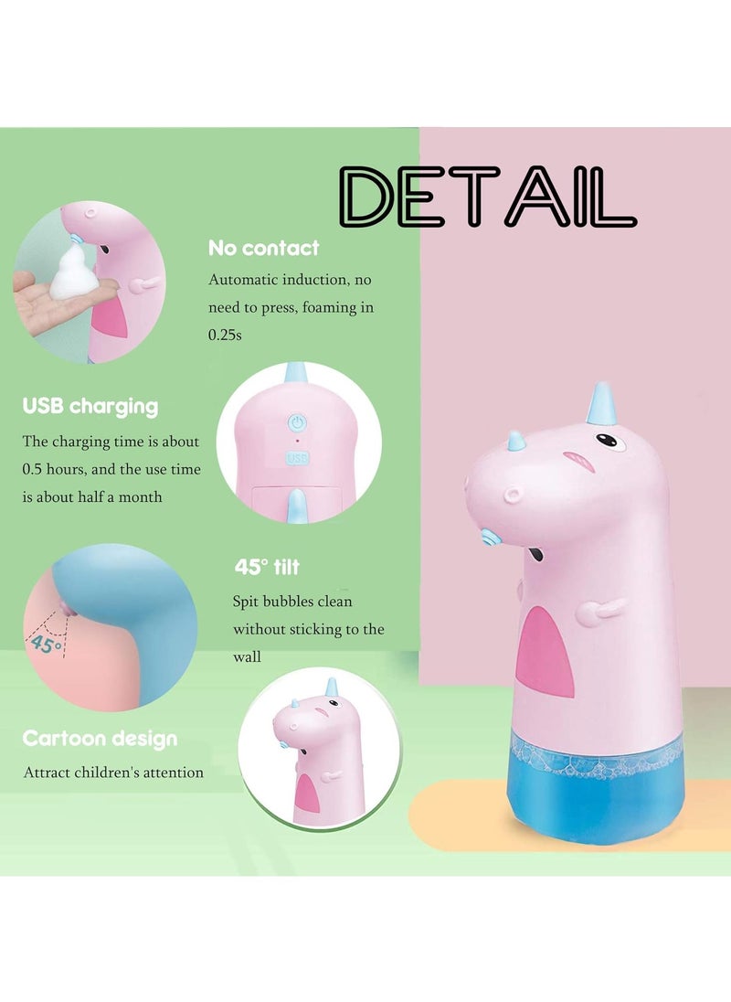 Generic - Cartoons Automatic Hand Soap Dispenser,250 ML USB Rechargeable Kids Automatic Hand Soap Dispenser Shower Gel Shampoo Bottle for Bathroom Home School - Image 1