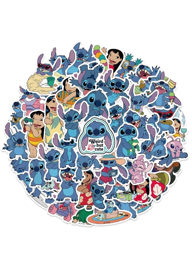 50PCS Lilo & Stitch Stickers Pack, Cartoon Vinyl Waterproof  Sticker for Water Bottle, Laptop, PC, Case, Car, Notebook, Skateboard, Journal, Aesthetic Stickers as Gifts for Kids, Teens, Girls - Image 1