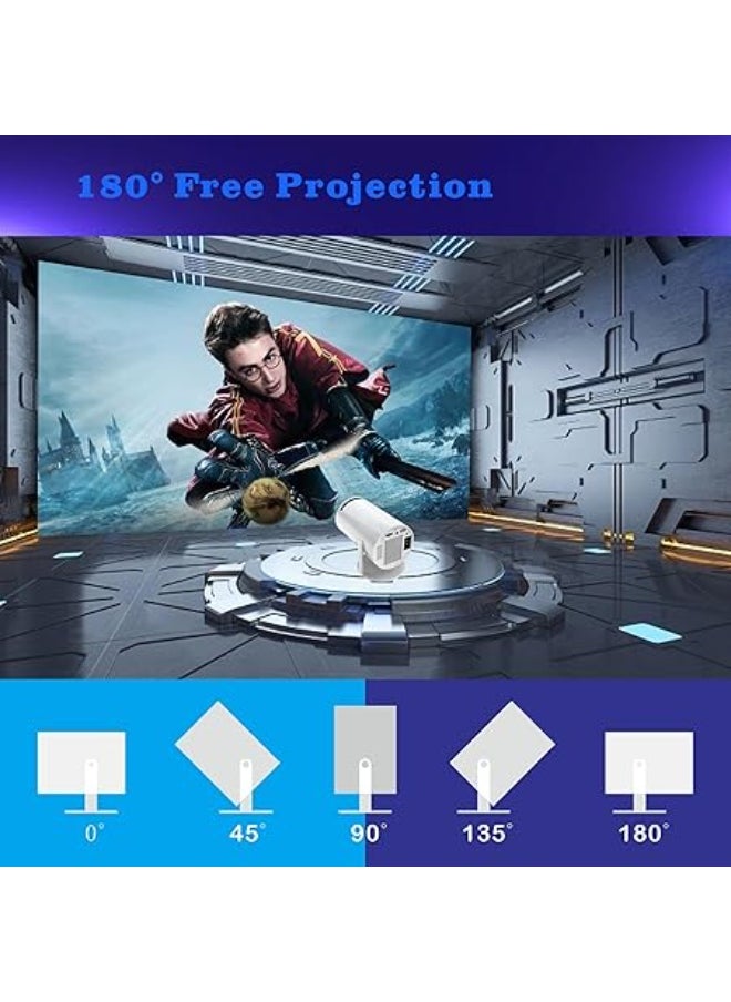 Generic Mini Portable Projector 5G Wifi 6 Bluetooth 5.0 Android 11, 4K 1080P Full HD Support 8000 Lumens  - Image 2
