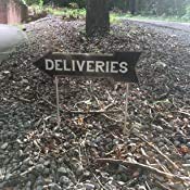 TSOSK Delivery Sign Black Left Arrow Vintage Package Deliveries Signs Drop Off Deliver Parcel Here Business Packages Plaque Metal tin Sign 5x17 INCH-Arrow Plaque Metal tin Sign - Image 4