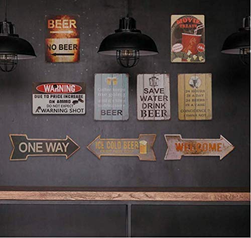 TSOSK Delivery Sign Black Left Arrow Vintage Package Deliveries Signs Drop Off Deliver Parcel Here Business Packages Plaque Metal tin Sign 5x17 INCH-Arrow Plaque Metal tin Sign - Image 5