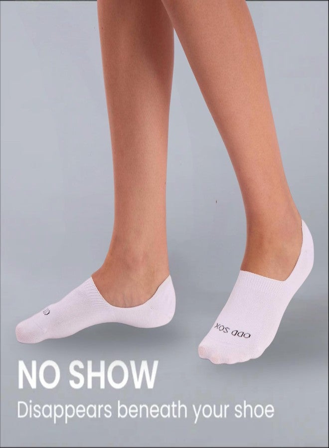 Odd Sox جوارب أود سوكس باسيكس النسائية - جوارب قصيرة غير ظاهرة - عبوة من 6 قطع باللون الأسود | راحة يومية غير مرئية، مصنوعة من مزيج قطني متين - Image 4