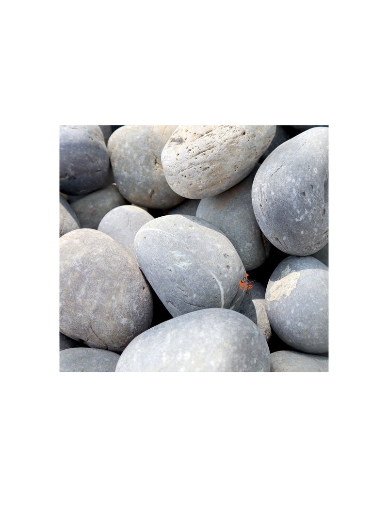 KNP Gray River Pebbles Natural Garden Material  3-5 CM 20KG - Image 1