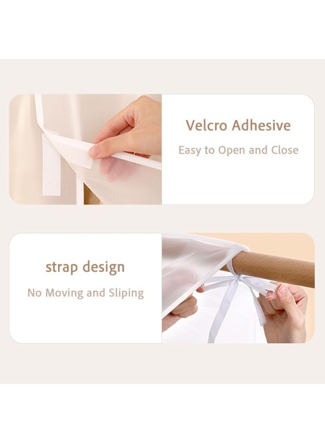 Bukela Dust-proof Hanger Cover, Storage Cover for Hanging Clothes Bag, Waterproof Clothing Hanger Cover, Transparent Clothing Suit Jacket and Dress Wardrobe Shoulder Cover (transparent) - Image 2