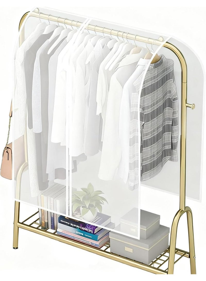Bukela Dust-proof Hanger Cover, Storage Cover for Hanging Clothes Bag, Waterproof Clothing Hanger Cover, Transparent Clothing Suit Jacket and Dress Wardrobe Shoulder Cover (transparent) - Image 1