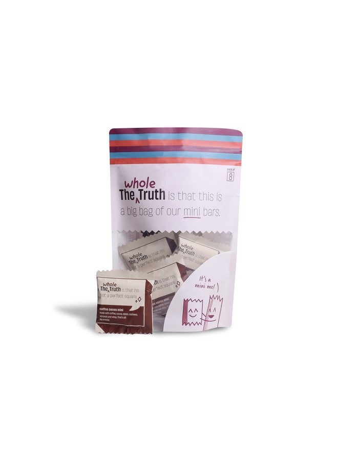 The Whole Truth Mini Protein Bars | Coffee Cocoa | Pack Of 8 X 27G Each | No Added Sugar | No Preservatives | No Artificial Sweeteners | No Gluten Or Soy | All Natural Ingredients - Image 1