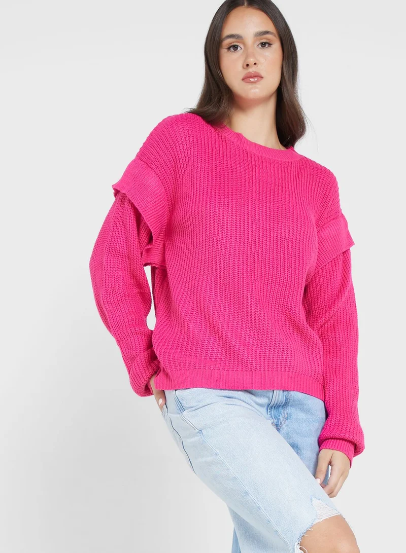 ELLA Sweater With Extended Sleeve Detail