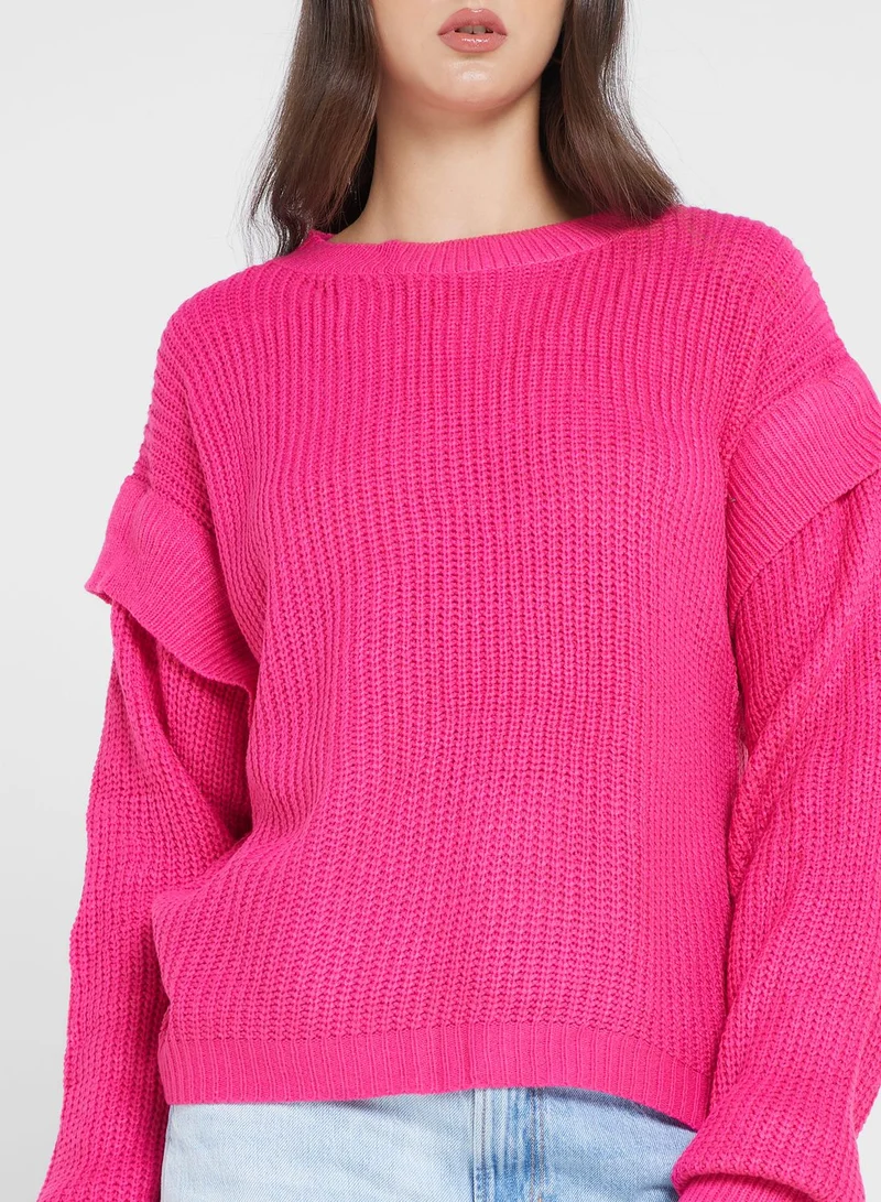 ELLA Sweater With Extended Sleeve Detail