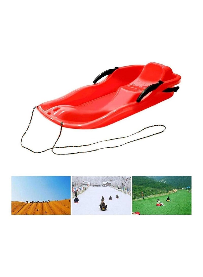 BLOOMING TIME Red Outdoor Sports Plastic Skiing Sled Luge Snow Grass and Sand Board - Image 3