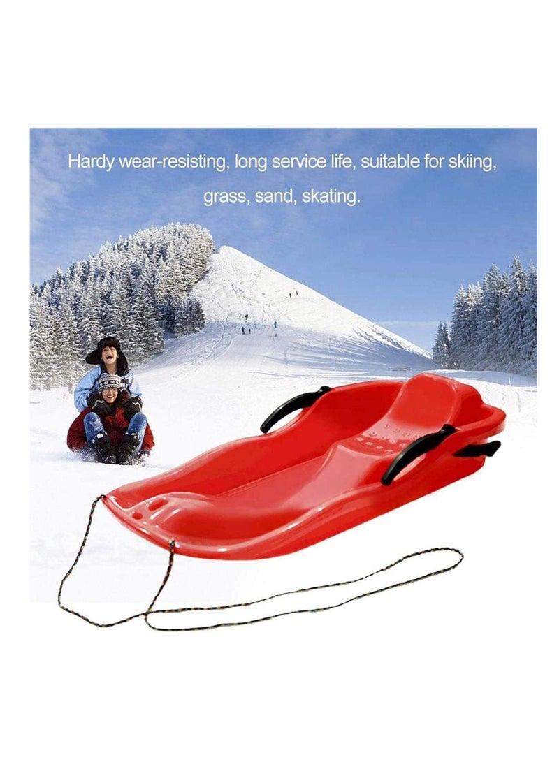 BLOOMING TIME Red Outdoor Sports Plastic Skiing Sled Luge Snow Grass and Sand Board - Image 4