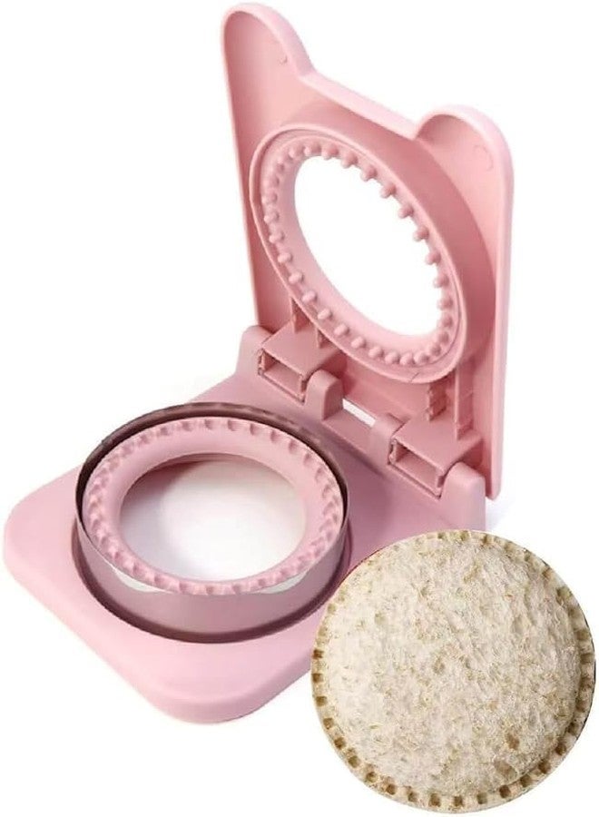 MegikaSandwich Cutter and Sealer | Bread Sandwich Maker Mold | DIY Uncrustable Sandwich Cutter | Kitchen Tool for Kids Lunch & Snacks, Multicolor Pack 1 Round - Image 1
