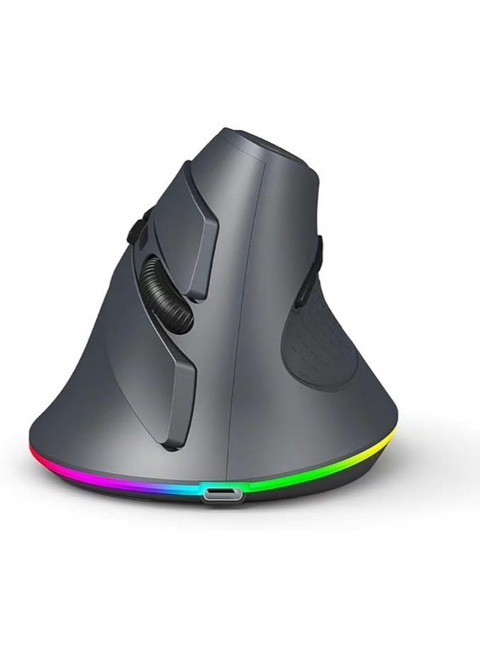 Green Tiger Vertical Wireless Gaming Mouse Programmable Mouse 2.4G Wireless+BT Connection Ergonomic Design - Image 1