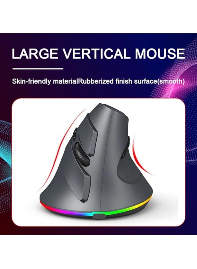 Green Tiger Vertical Wireless Gaming Mouse Programmable Mouse 2.4G Wireless+BT Connection Ergonomic Design - Image 4