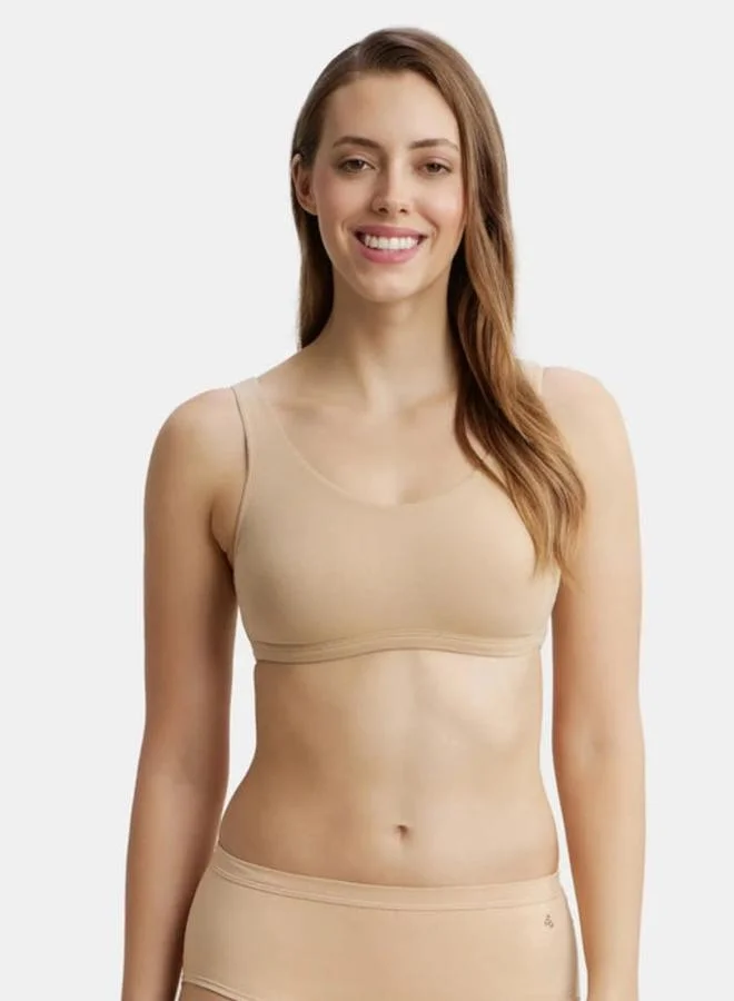تايك تو Nude Seamless Non Wired Non Padded Comfort Bra By Lazzycat