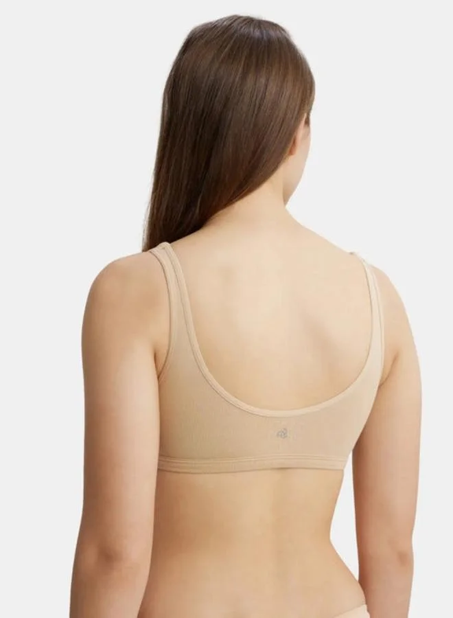 تايك تو Nude Seamless Non Wired Non Padded Comfort Bra By Lazzycat