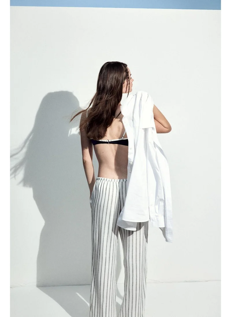 اتش اند ام Straight drawstring trousers