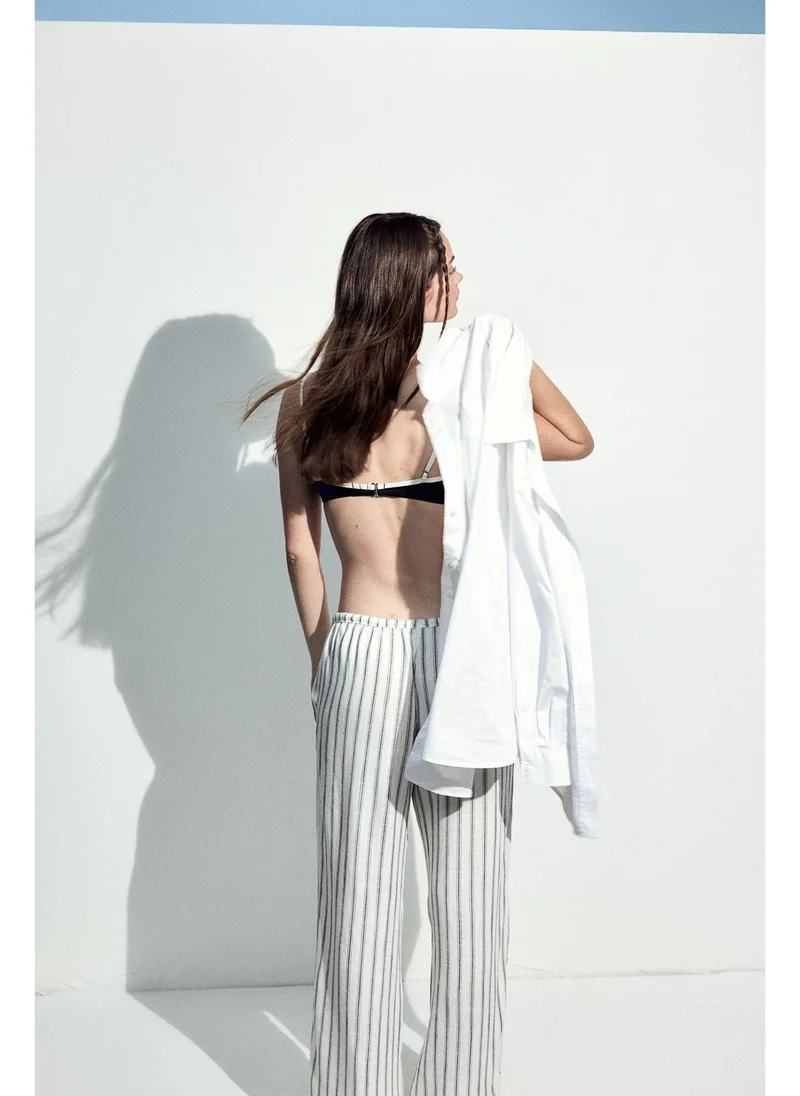 اتش اند ام Straight drawstring trousers