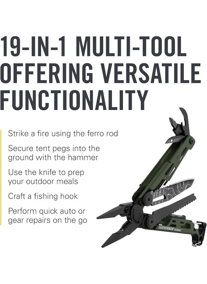 LEATHERMAN LEATHERMAN, Signal, 19-in-1 Multi-tool for Outdoors, Camping, Hiking, Fishing, Survival, Durable & Lightweight EDC, Made in the USA, Topographical Print  - Image 3