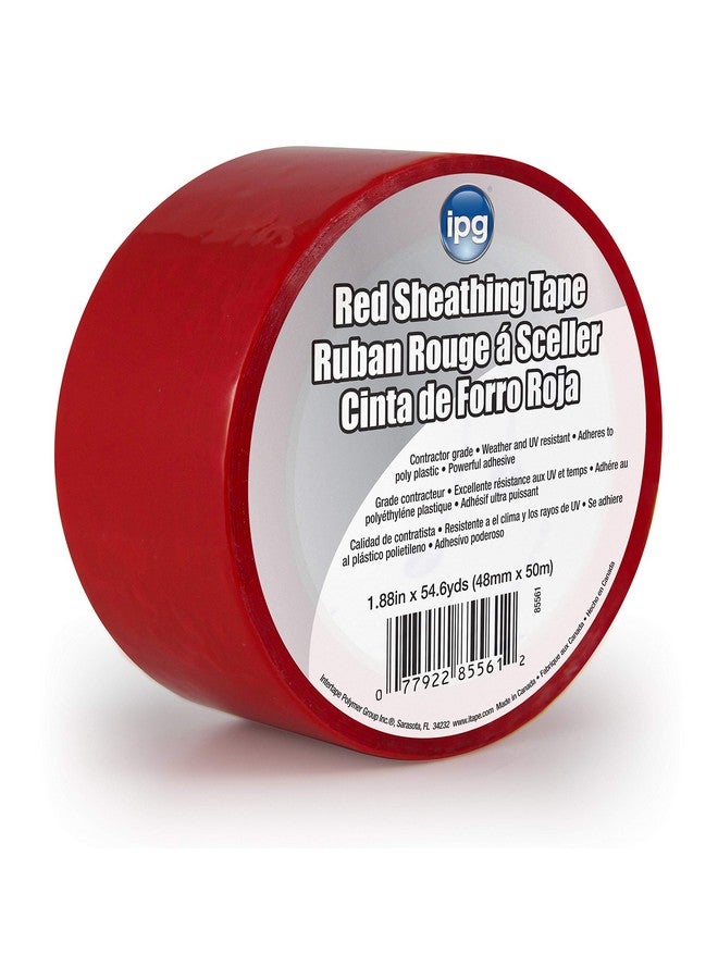 IPG 5561USR Sheathing Tape, 1.88" x 54.6 yd, Red