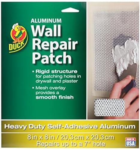 Duck Brand Aluminum Wall Repair Patch, 8 Inches x 8 Inches, White (283996) - Image 5