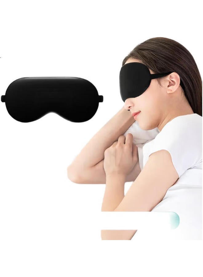 NOLANSEND Nuolanshendi Eye Mask, Sleep Light Blocking, Adjustable Breathable, Unisex, For Sleeping, Eye Protection, Office, Travel, Silk, Black - Image 3