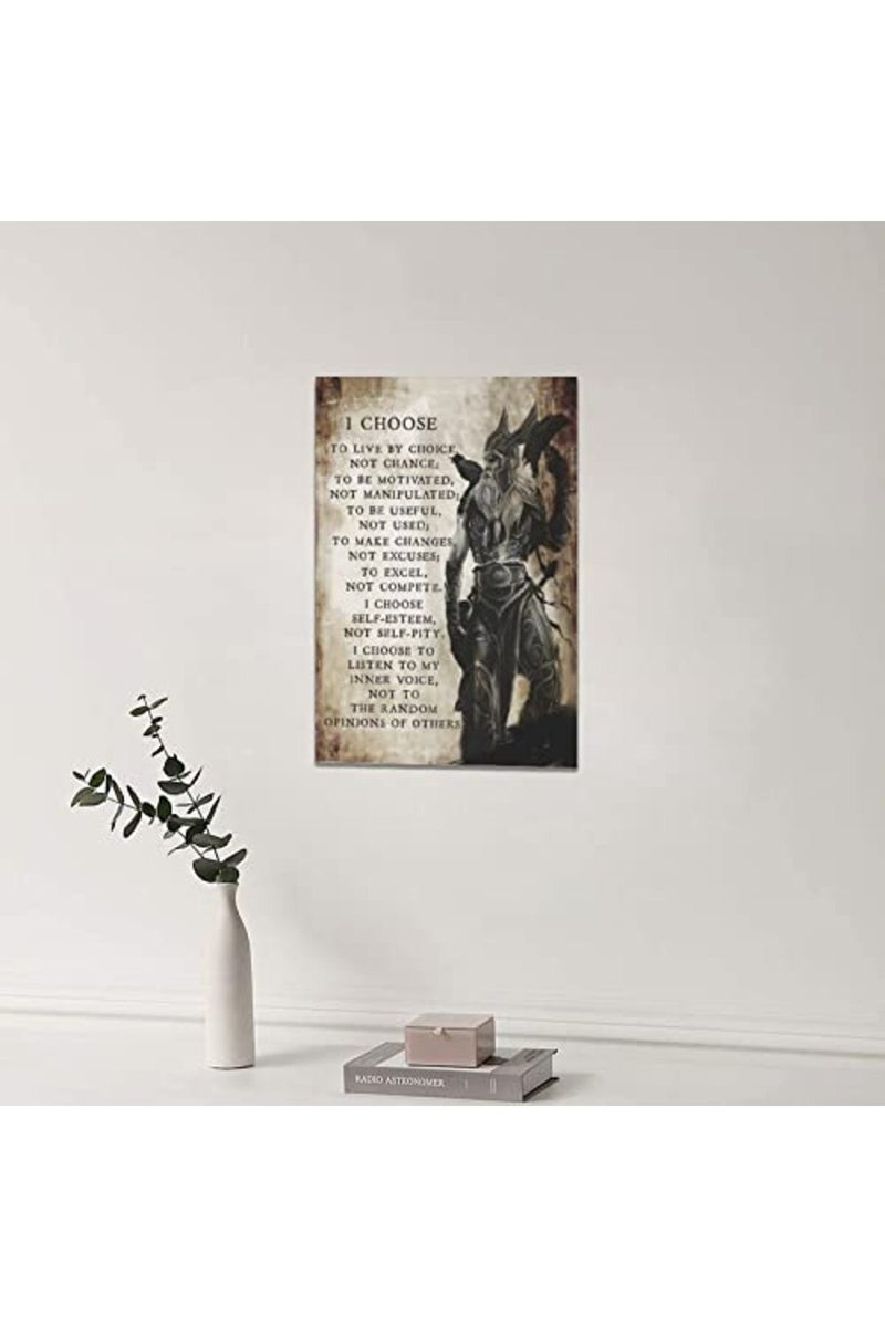 SweetFox Viking Warrior Inspirational Wall Art - Image 3