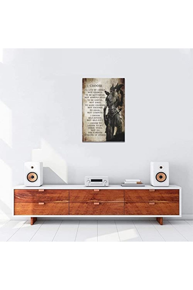 SweetFox Viking Warrior Inspirational Wall Art - Image 2
