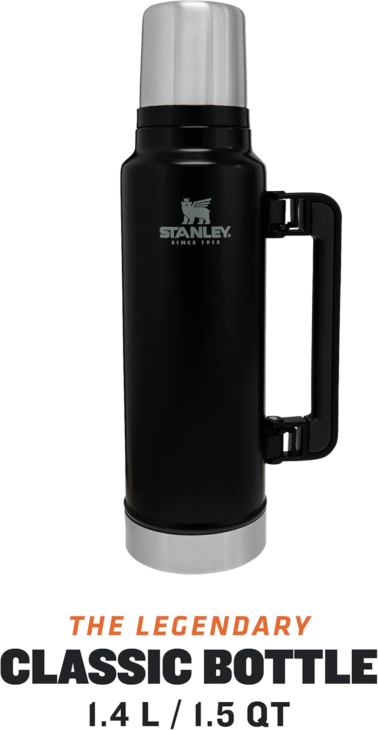 Stanley Classic 1.5Qt Vacuum Flask - Matte Black, Leak-Proof and BPA-Free - Image 5
