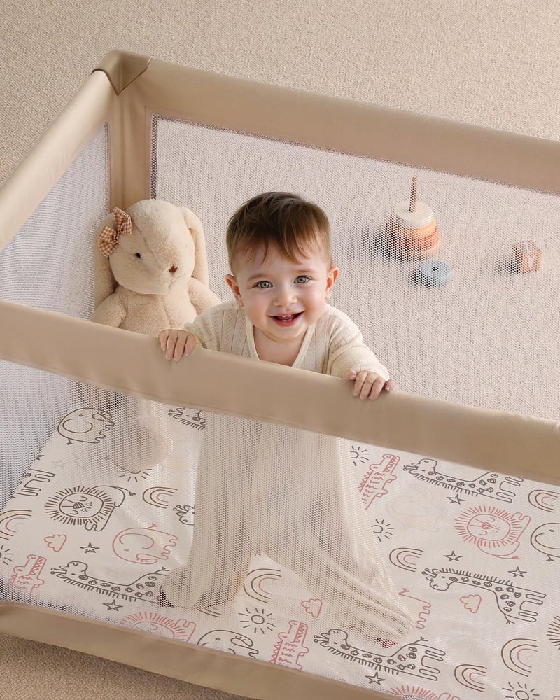 Yoofoss Baby Pack and Play Sheets 2 Pack for Boys and Girls - 38x26 Mini Crib Sheets Fitted Neutral Compatible with Graco Pack n Play Mattress,Ultra Soft Breathable Microfiber Animal World - Image 3