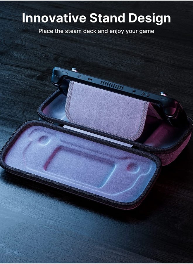 Generic - Portable Hard Shell Carrying Case for Steam Deck with Built-in AC Adapter Charger Storage, Protective Travel Pouch for Console  Accessories. - Image 1