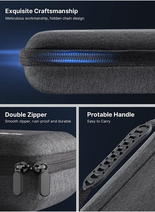 Generic - Portable Hard Shell Carrying Case for Steam Deck with Built-in AC Adapter Charger Storage, Protective Travel Pouch for Console  Accessories. - Image 1
