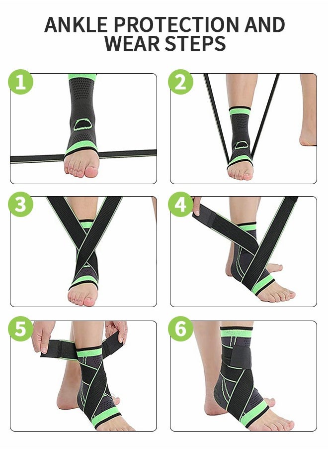 GROIC 2pcs Ankle Brace, Fitness Protection of Ankle, Adjusting Compressing Ankles, Elastic Ankle Support Stabilizers, Relieving Ankle Pain And Compressed Sleeves, Exercise Protective Supplies  - Image 3