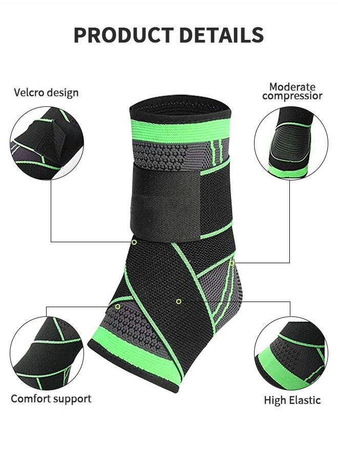 GROIC 2pcs Ankle Brace, Fitness Protection of Ankle, Adjusting Compressing Ankles, Elastic Ankle Support Stabilizers, Relieving Ankle Pain And Compressed Sleeves, Exercise Protective Supplies  - Image 2