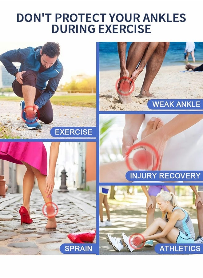 GROIC 2pcs Ankle Brace, Fitness Protection of Ankle, Adjusting Compressing Ankles, Elastic Ankle Support Stabilizers, Relieving Ankle Pain And Compressed Sleeves, Exercise Protective Supplies  - Image 4
