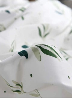 LUNA Home Single Size 4 Piece Bedding Set Without Filler, Soft Fabric Small Green Leaves Design.  - Image 4