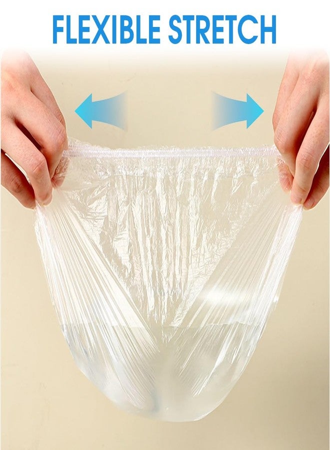 AOGOE 100 Pcs Disposable Shower Caps, Waterproof Plastic Disposable Shower Cap, Elastic Transparent Plastic Shower Caps for Home, Hotel, Travel, Spa and Hairdressers - Image 3