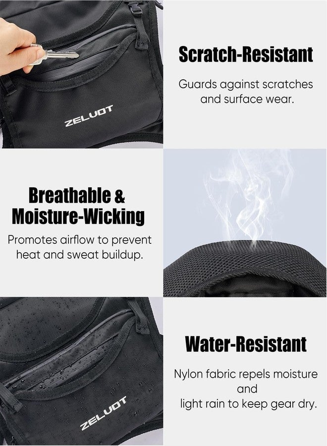 Zelvot Chest Pack with 350ml Soft Flask, Lightweight Adjustable Running Vest with 4 Pockets, Reflective Chest Bag for Women Men for Trail Running, Hiking, Cycling, Marathons(Olive, M/L) - Image 5