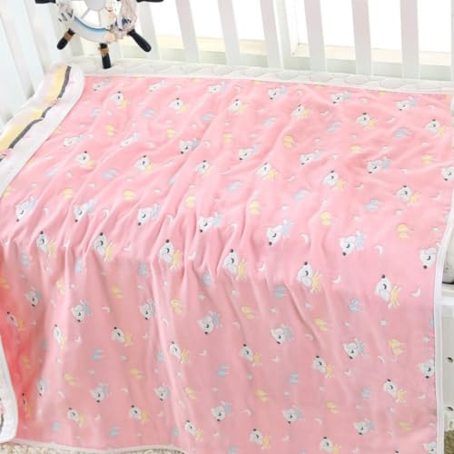 MumsLap Baby Muslin Blanket for Newborn | 6 Layer Gauze Cotton | Soft Swaddle Wrap Blanket/Quilt/Bath Towel/Nursing Cover/Crib Blankets for Boys and Girls (Doggy), 200 tc,Multicolor - Image 1