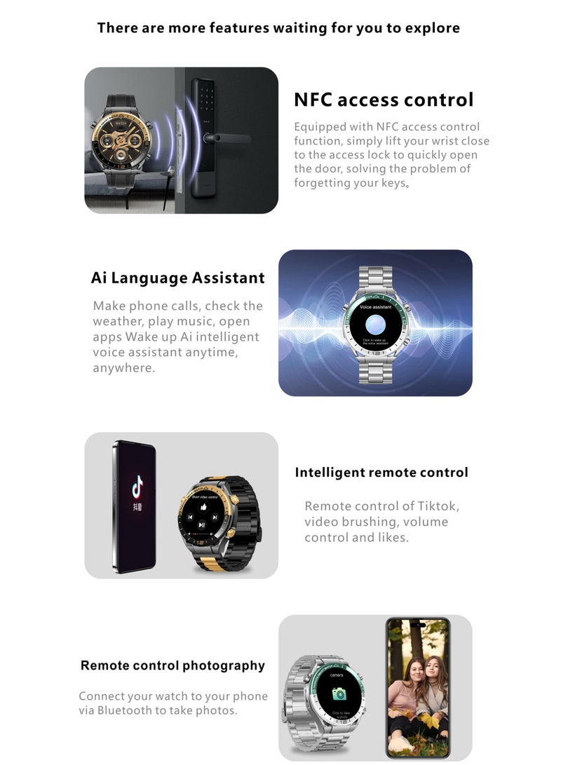 ساعة ذكية S7 PRO للرجال، ساعة ذكية 1.62 بوصة للرجال، مزودة بشاشة NFC BT مقاومة للماء IP67، ومراقبة صحية، وميزات مكالمات بلوتوث، والتحكم عن بُعد في الهاتف المحمول لمشاهدة مقاطع الفيديو