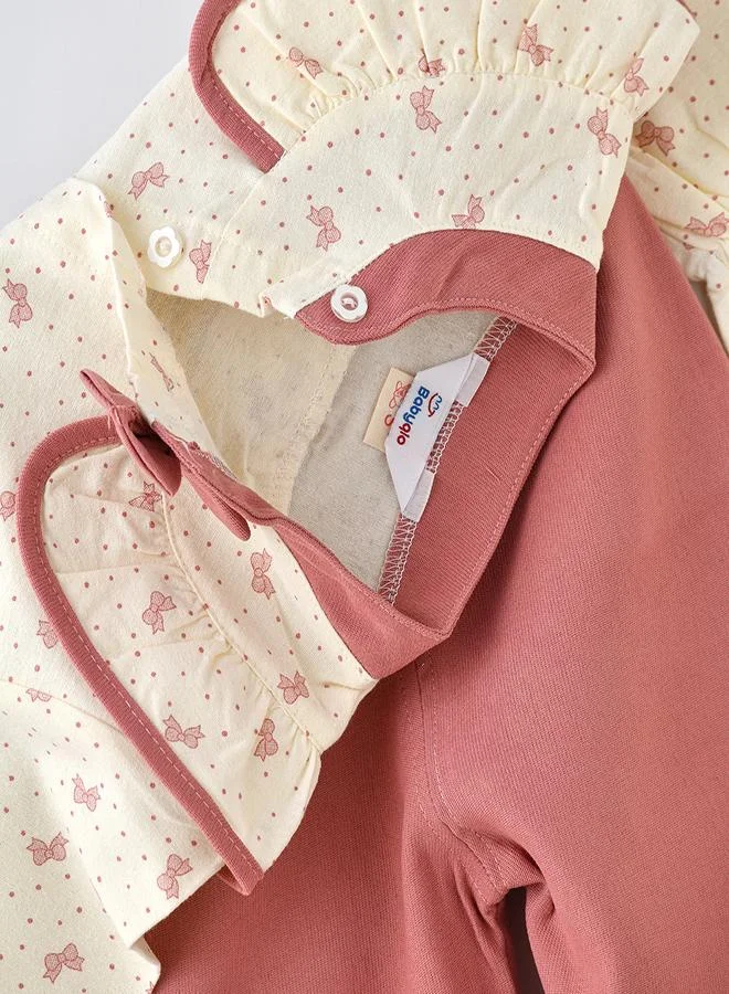 babyqlo Pretty Bow Collar 2 piece Set for Little Girls